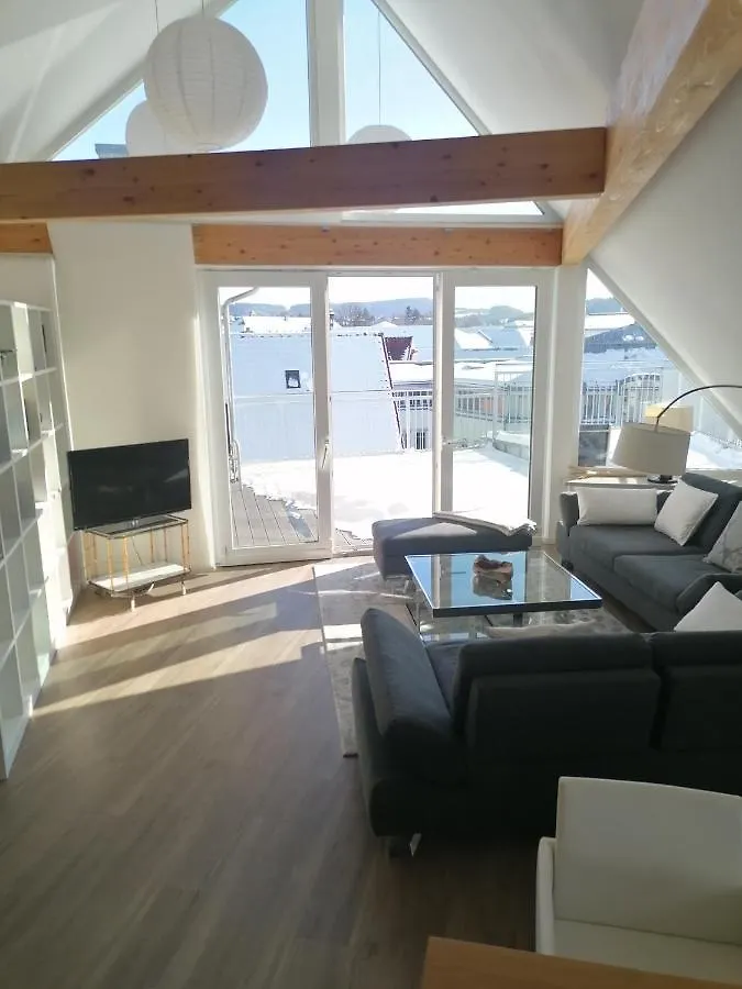 Ferienwohnung Exklusives Loft unterm Dach mit 40qm Terrasse Kronach 0*,